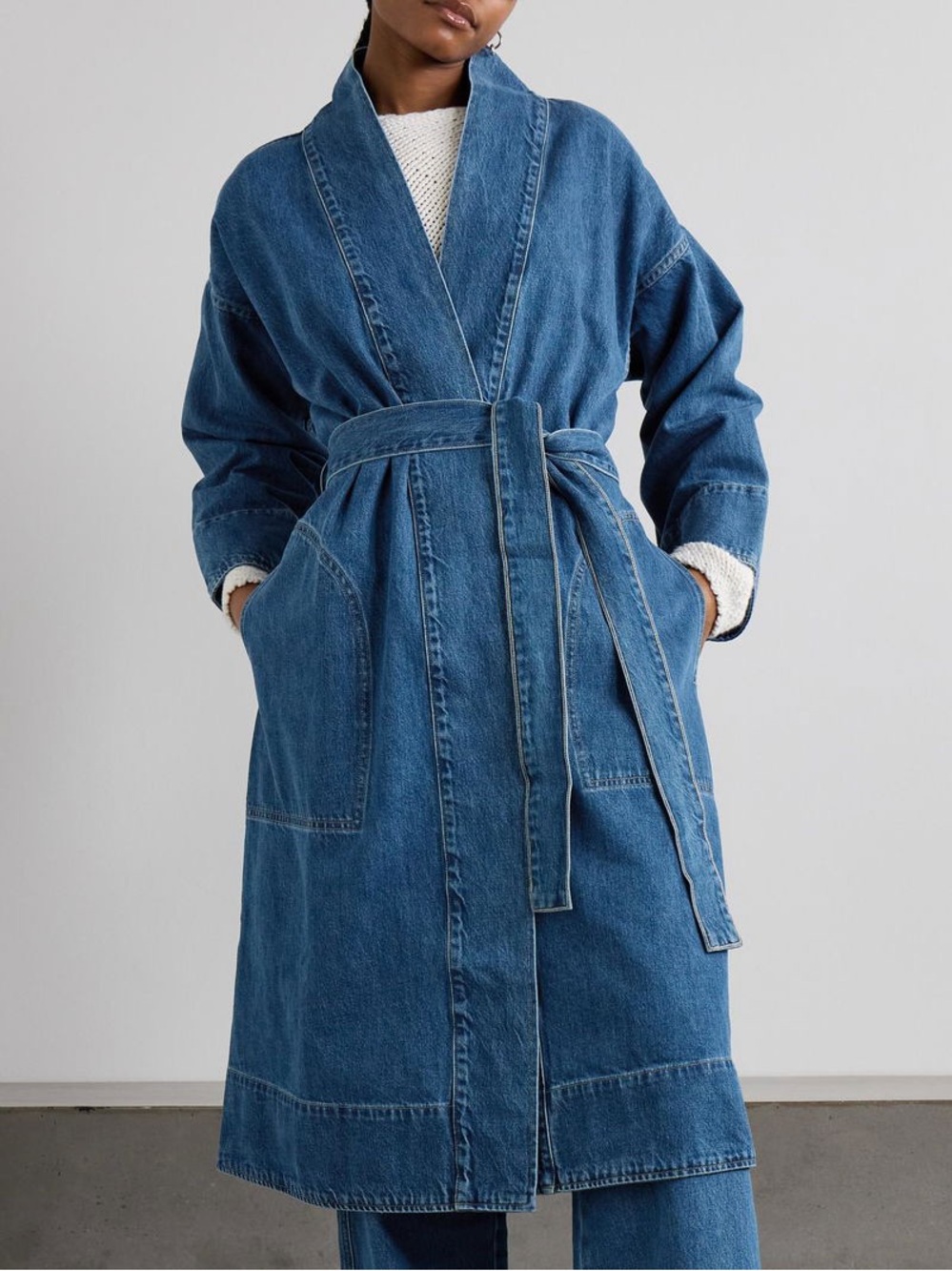 Mara Hoffman Adrian Belted Denim Coat